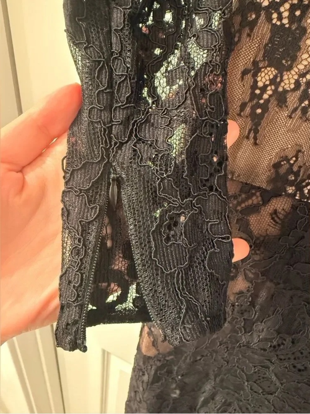 Black Lace Cutout Evening Gown - Picture 11 of 12